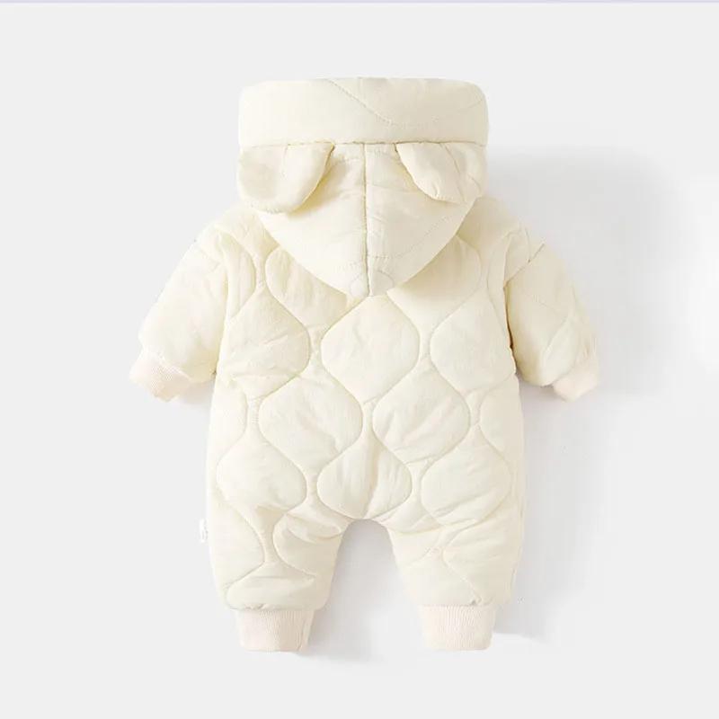 Combinaison d'hiver bébé ours - Vêtement extérieur doublé fourrure pour fille et garçon