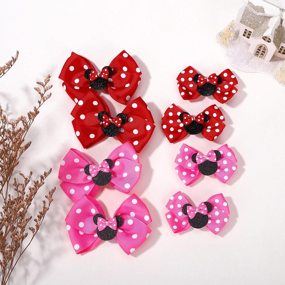 Pince à cheveux avec gros nœuds de 3.9 pouces, 2 pièces/lot, pour petites filles, coiffure de fête d