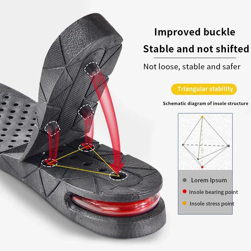 Semelles intérieures pour augmenter la hauteur, coussin d'air, ascenseur de chaussures, Kits de leva