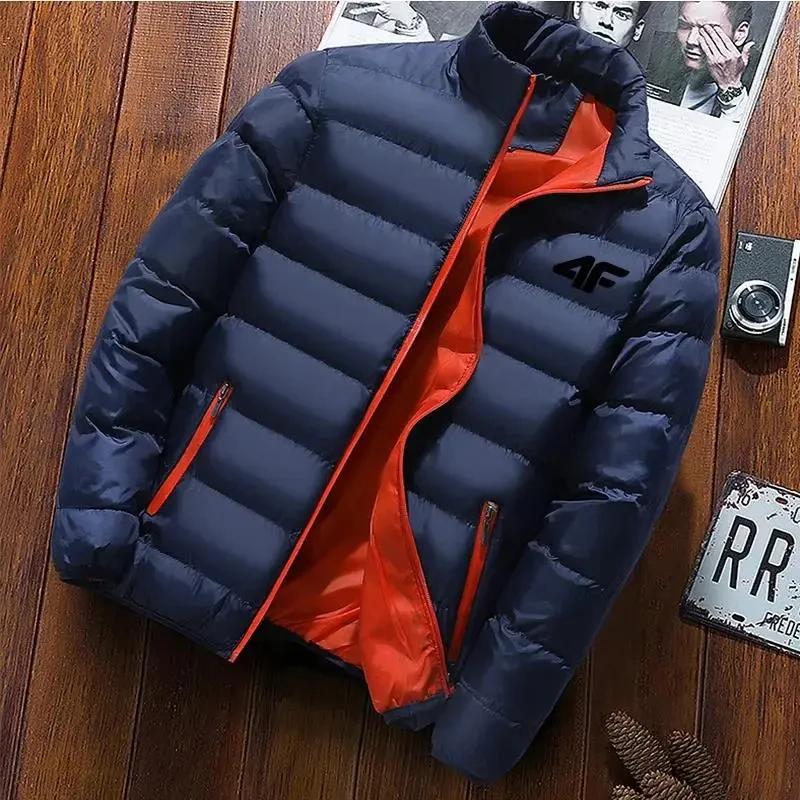 Manteau chaud à col montant pour homme, vêtement d'hiver en coton, de haute qualité, décontracté, à