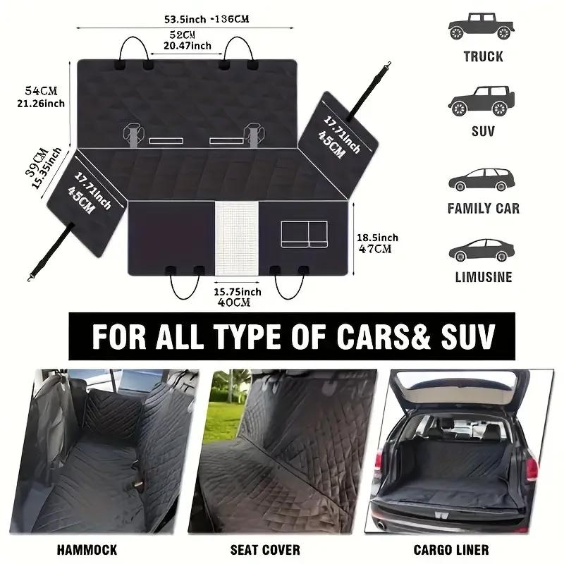Housse de siège pour chien pour siège arrière, housses de siège de voiture pour chien 100% imperméab