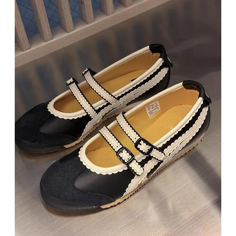 Chaussures Mary Jane pour femmes, ballerines à bout rond, baskets sportives, chaussures de marche dé