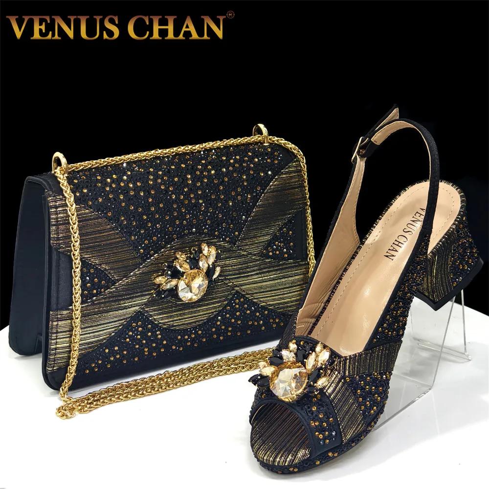 2025 Luxueux ensemble de chaussures et de sacs de fête pour femmes italiennes – Sandales élégantes à