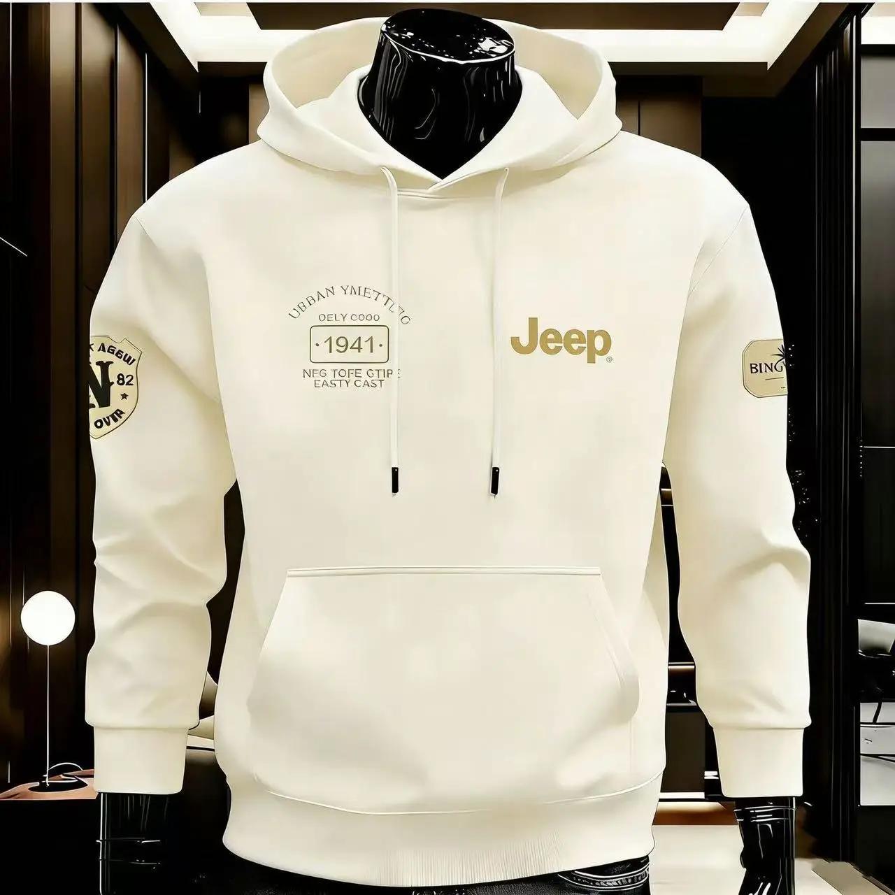 Nouveaux produits Jeep 2026 : Sweat à capuche en pur coton de haute qualité pour le printemps et l'a