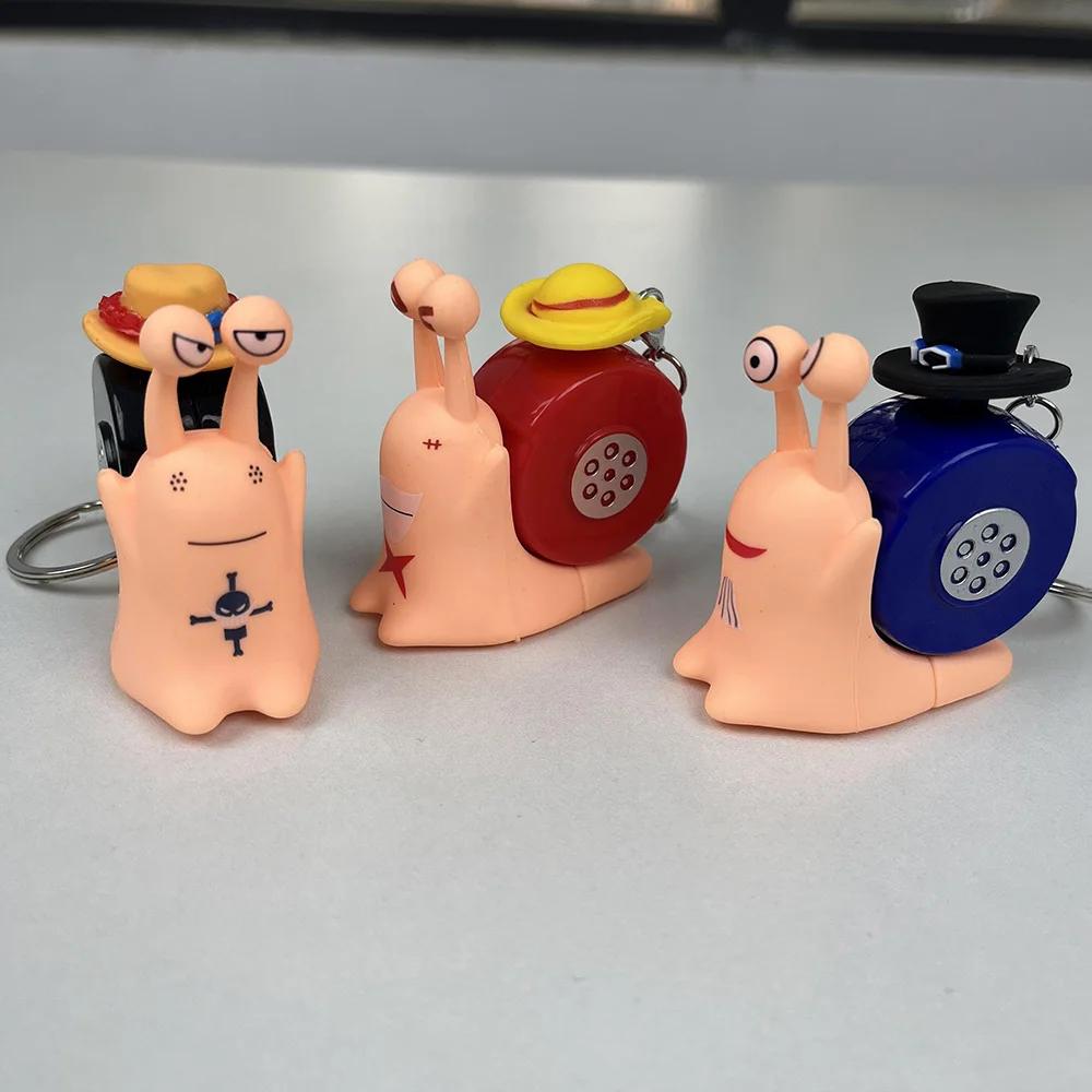 Anime une pièce Den Den Mushi modèle jouets dessin animé Luffy Sabo Ace escargot en forme de télépho