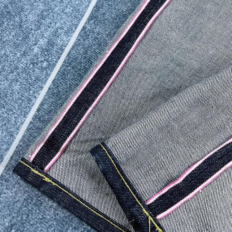 16oz haute qualité rose Selvadge Denim jean pour hommes coton lavé pantalon brut bleu américain Vint