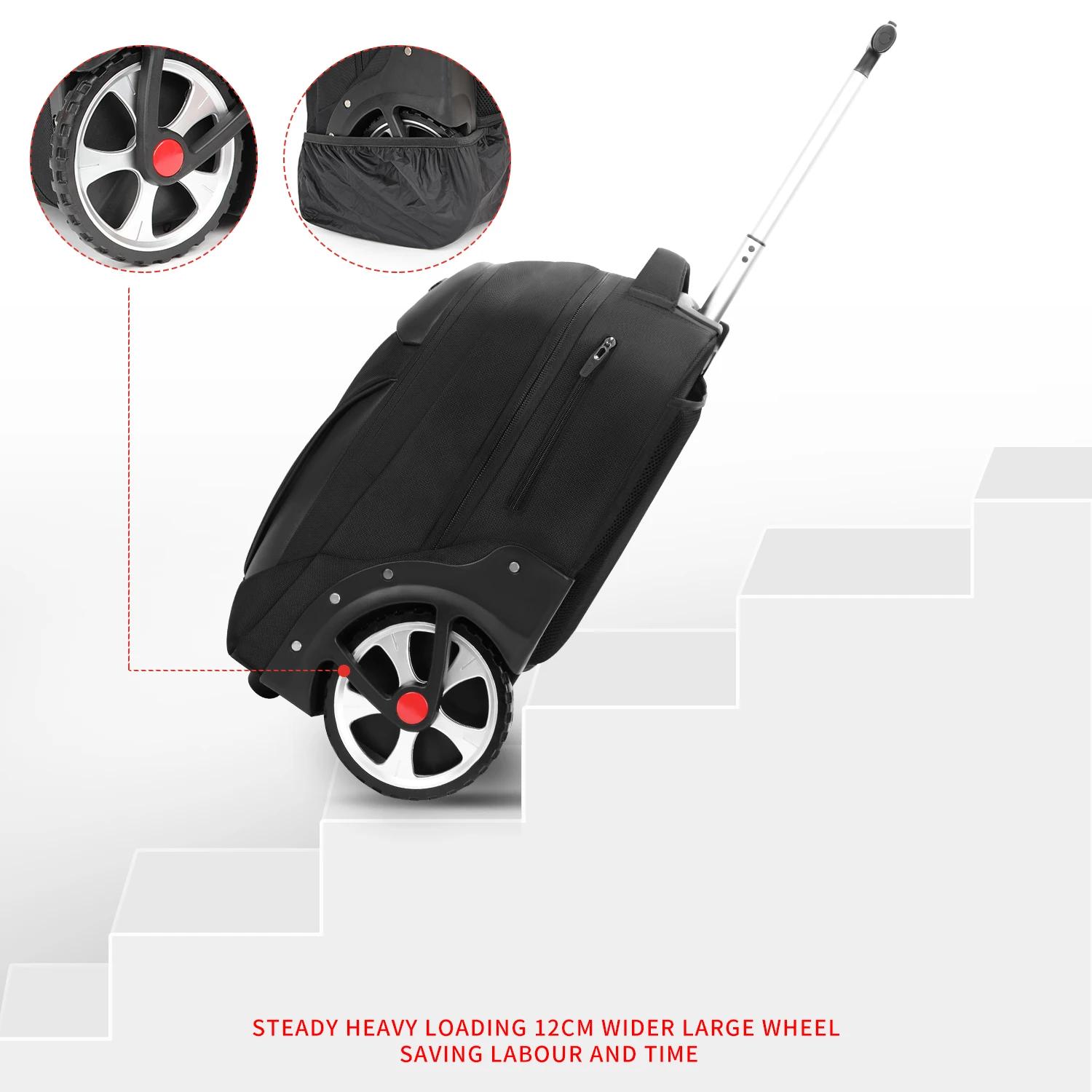 Sac à dos à bagages roulants de 20 pouces avec roulettes, valises de voyage, sacs à roulettes de gra