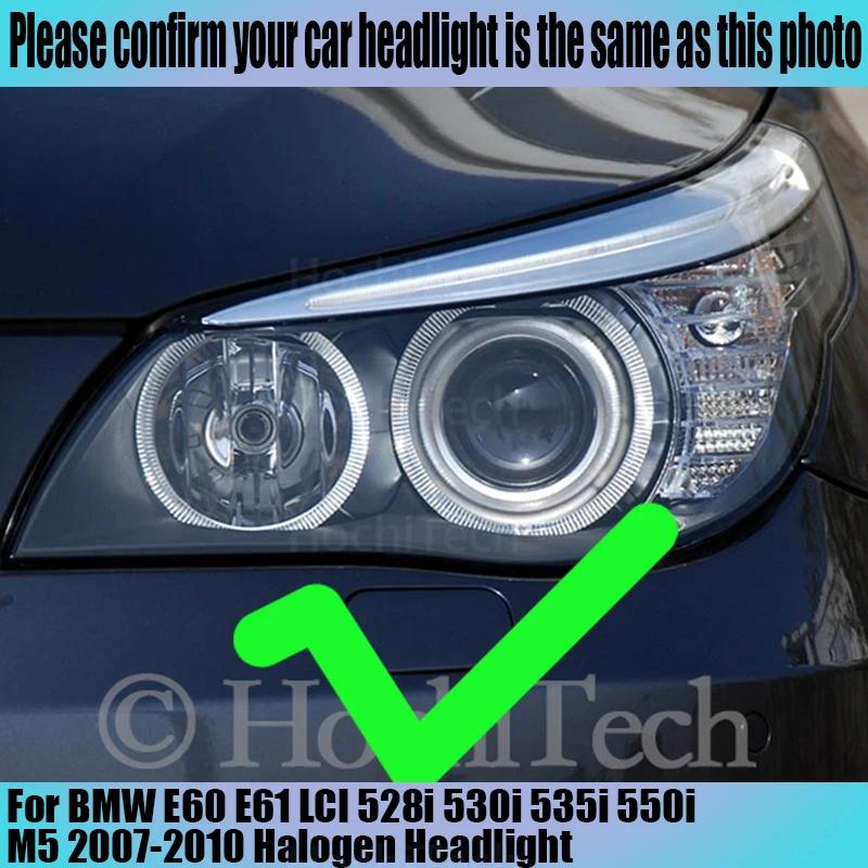 Kit LED Angel Eyes avec anneau blanc en coton, lumière de sauna à courbure, haute qualité, BMW E60 E