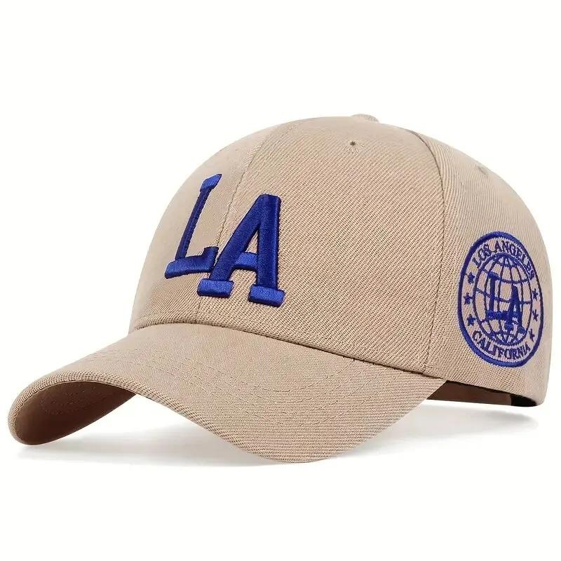 Casquettes de Baseball unisexes avec lettres LA brodées, chapeaux décontractés réglables pour l'exté