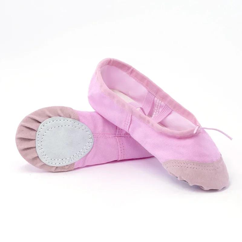 Tête plate en toile noir blanc doux Zapatos De Punta De balleriny BD ballet ventre gym yoga chaussur