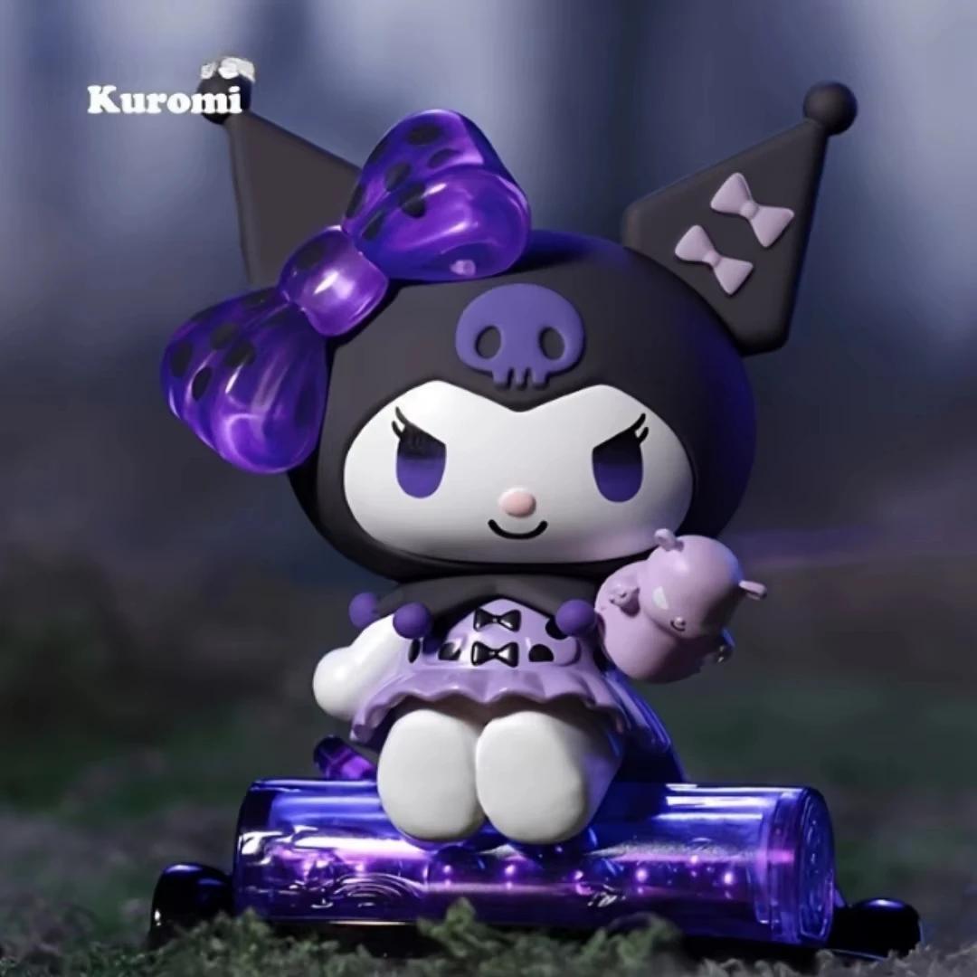 Sanrio boîte aveugle dessin animé Kuromi poupée chanceux Divination série Anime figurine modèle poup