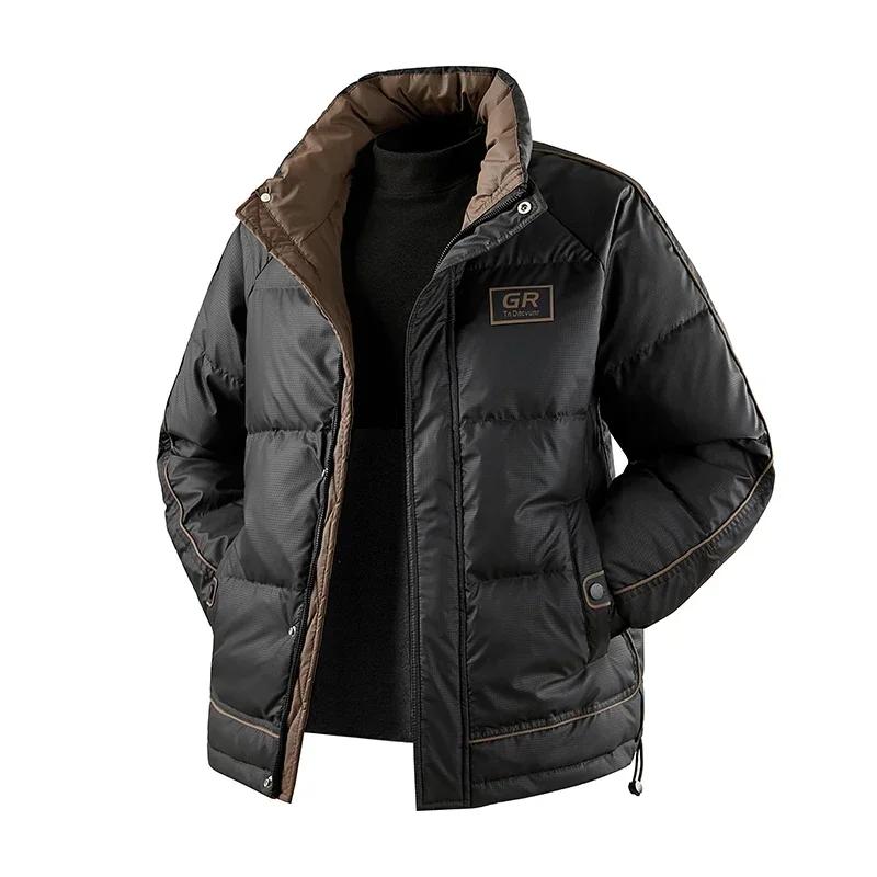 Hiver hommes blanc canard doudoune coupe-vent décontracté extérieur doudoune homme Streetwear rembou