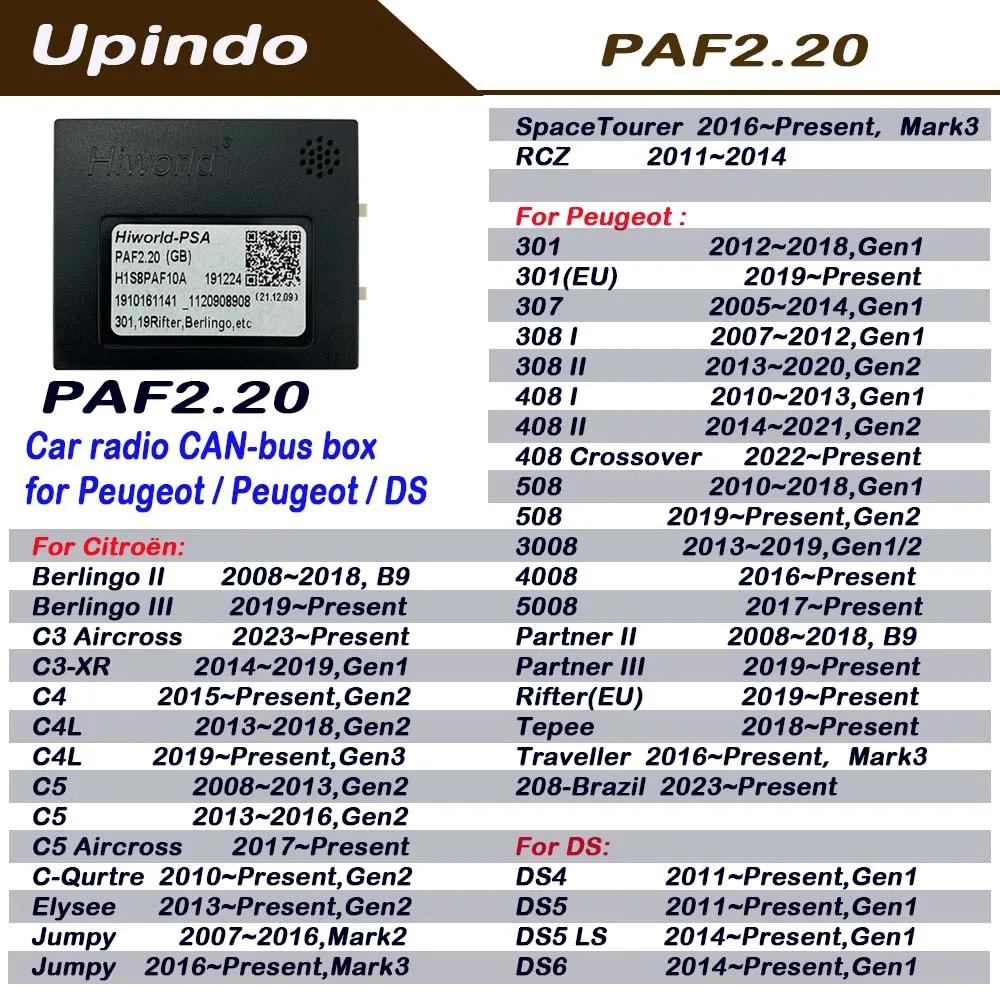Adaptateur décodeur de voiture, boîte de Bus CAN, pour Peugeot 308 408 Rifter Partner tipee, pour ci