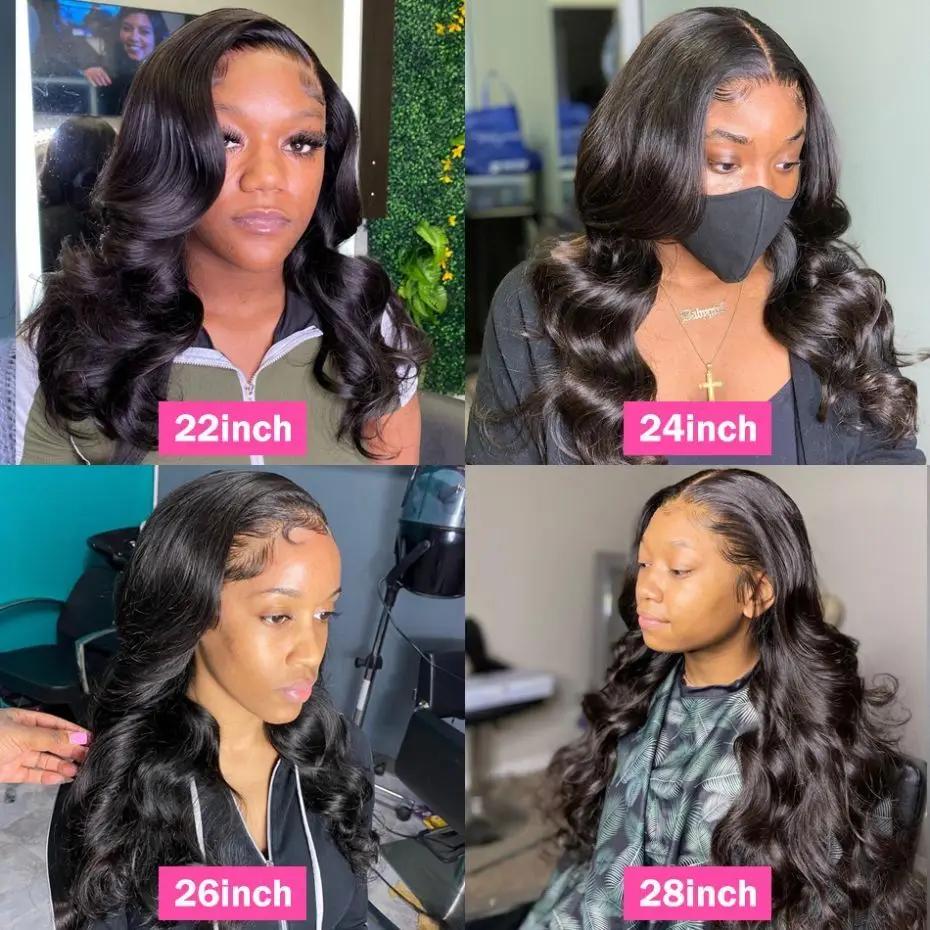 Perruque Full Lace Wig Body Wave brésilienne Remy, perruque Lace Closure Wig, pre-plucked, 30 32 pou
