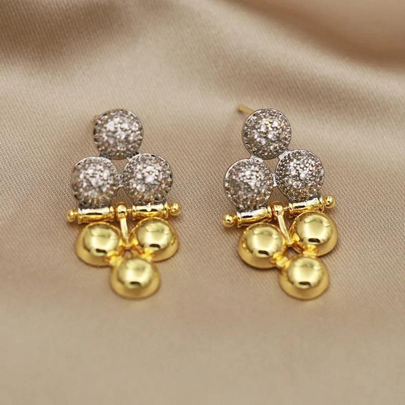 Boucles d'oreilles en perles de cristal pour femmes, nouveau Design de vue, marque de mode, bijoux e