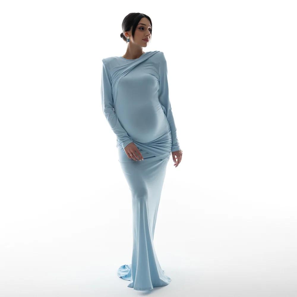 Robes de maternité pour séance photo, robe dos nu de couleur unie, vêtements de baby shower pour fem