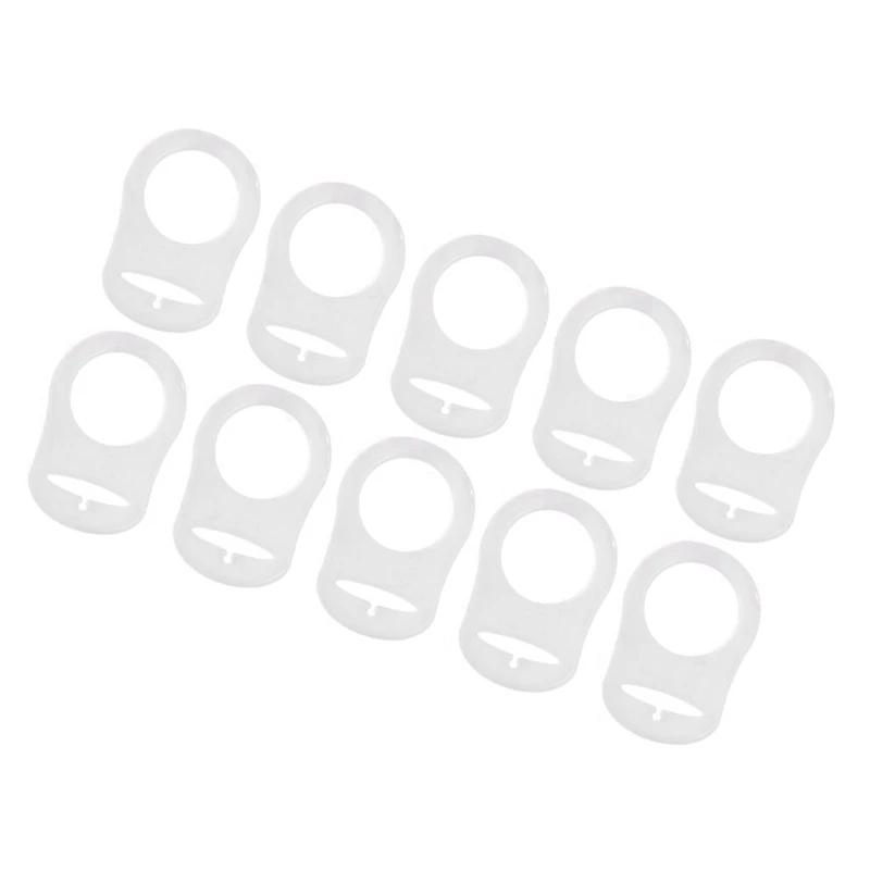 Anneau de mannequin en silicone transparent, porte-sucette Mam, adaptateur de clip, bouton, 60 pièce