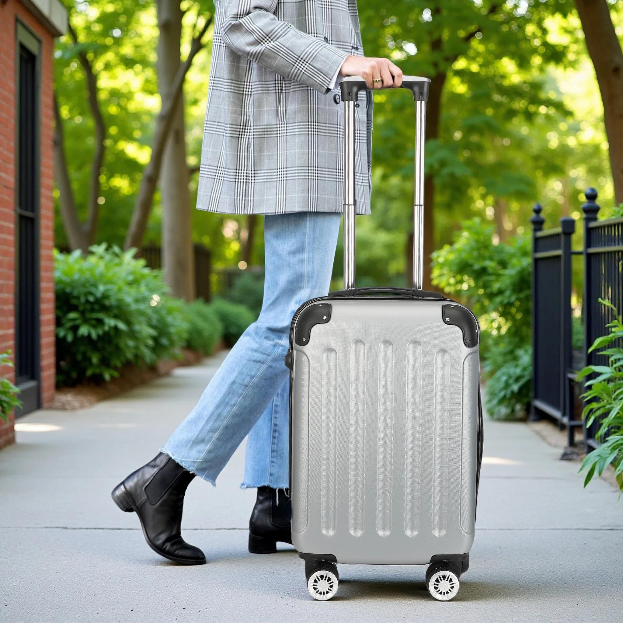Ensemble de bagages Anajqaqia avec 4 roues et serrure à combinaison, ensemble de 3 valises, valise r