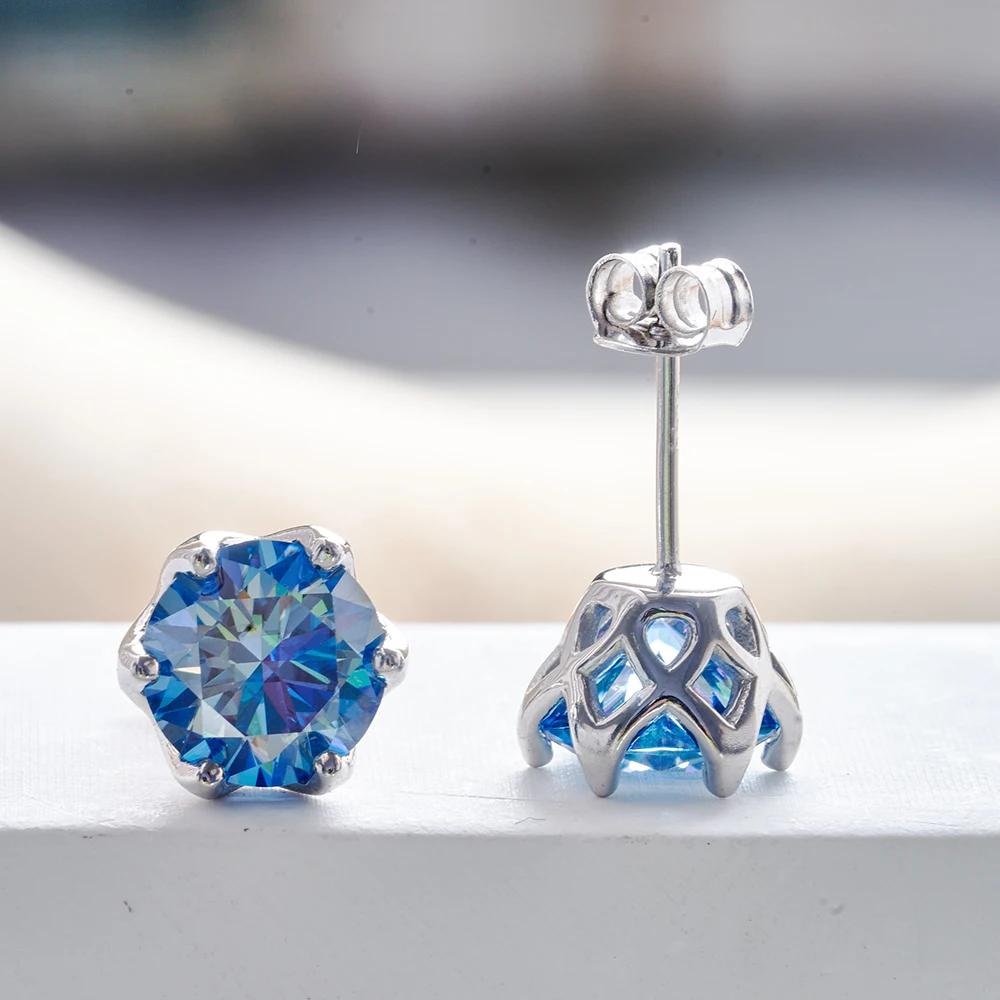 JoyceJelly 1/2/4CT VVS D couleur Moissanite coupe russe 8H8A laboratoire diamant boucles d'oreilles