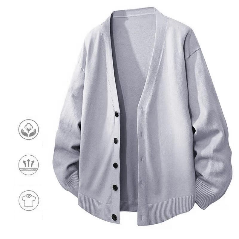 Jeu d'animaux hommes col en V Cardigan chandails bouton décontracté hommes chemisier froid tricots e