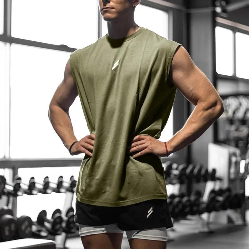 T-shirt sans manches pour hommes, séchage rapide, Fitness, musculation, mode, gilet de basket-ball,