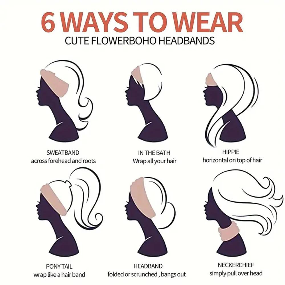 Foulard élastique de Style bohème pour femmes européennes et américaines, accessoires pour cheveux à