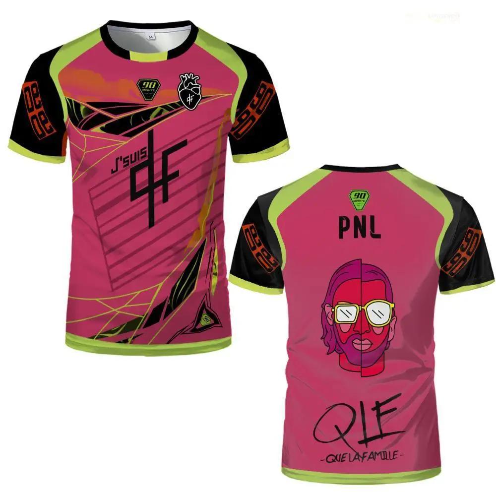 90 Minute PNL J'suis QLF Maillot imprimé T-shirt d'entraînement de football à manches courtes pour h