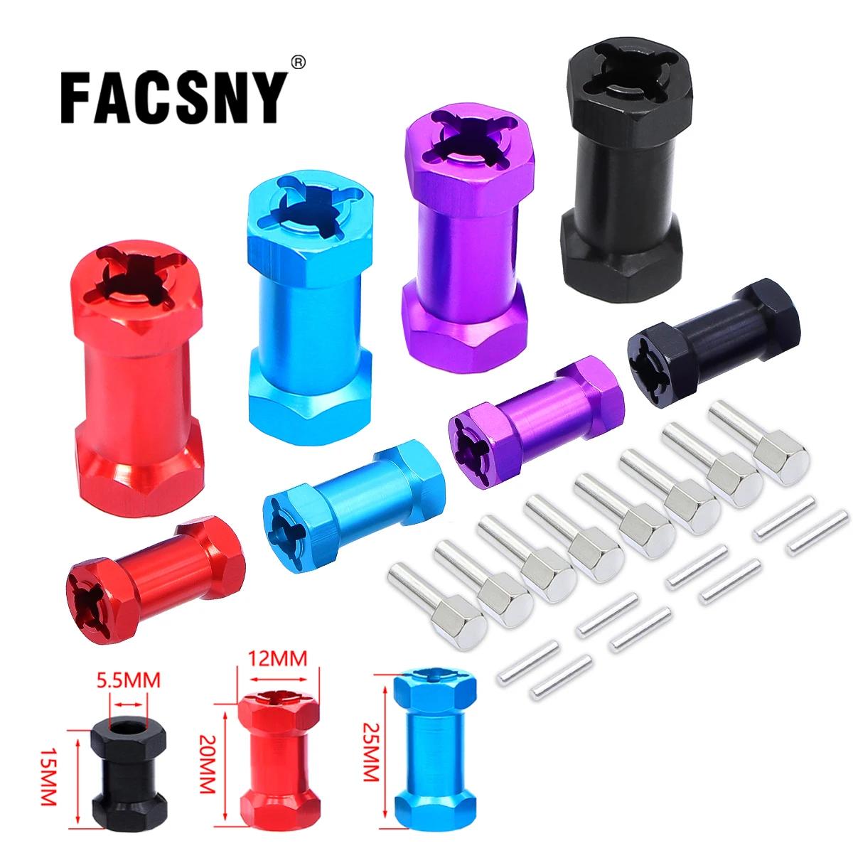 Adaptateur d'entraînement de moyeu de roue hexagonale en aluminium SCX10, 12mm, 15/20/25mm, combinat