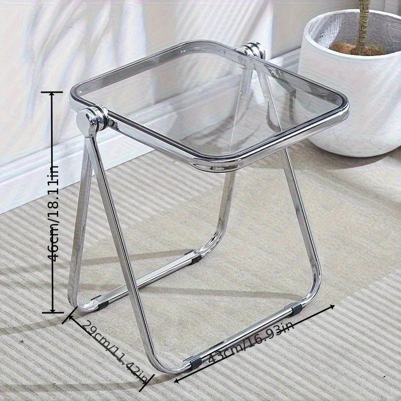 Table d'appoint pliante-table basse transparente à la mode pour salon canapé coin et balcon Table ba