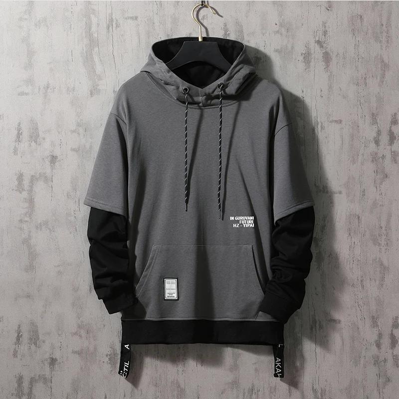 Nouveau sweat à capuche Patchwork Hip Hop hommes pull à capuche Streetwear décontracté mode vêtement