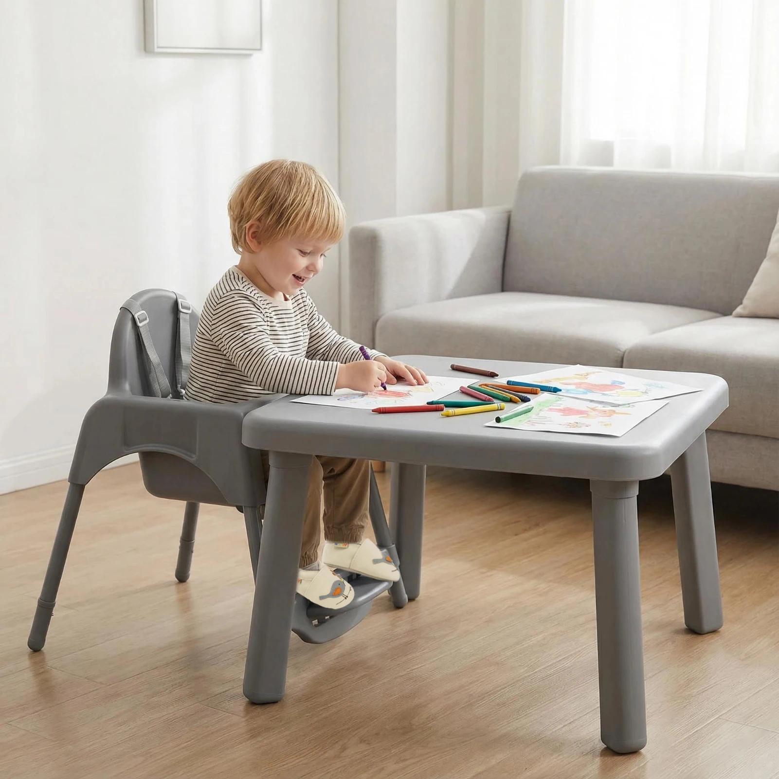 Chaise haute pour bébé Yalion (6-36 mois) avec plateau, hauteur réglable, design facile à nettoyer p