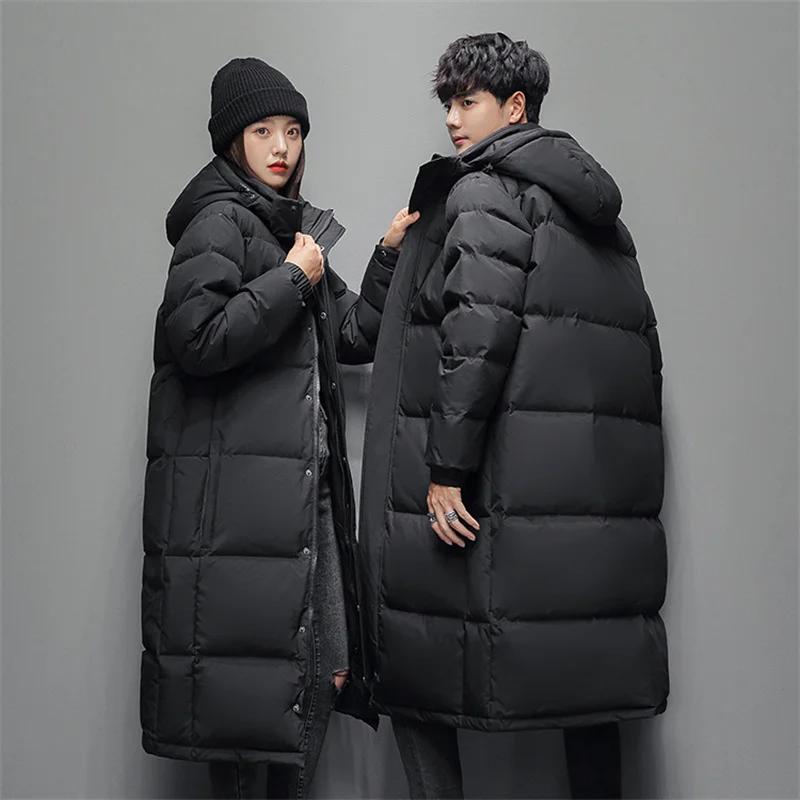 FGKKS 2025 Couple hiver doudoune mode classique mince Style coréen duvet de canard blanc hommes Long