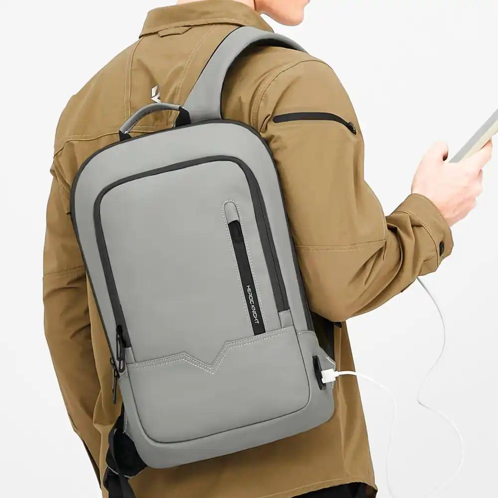 Sac à dos Heroic Knight pour ordinateur portable 14 "pour homme, sac d'affaires multifonctionnel, sa
