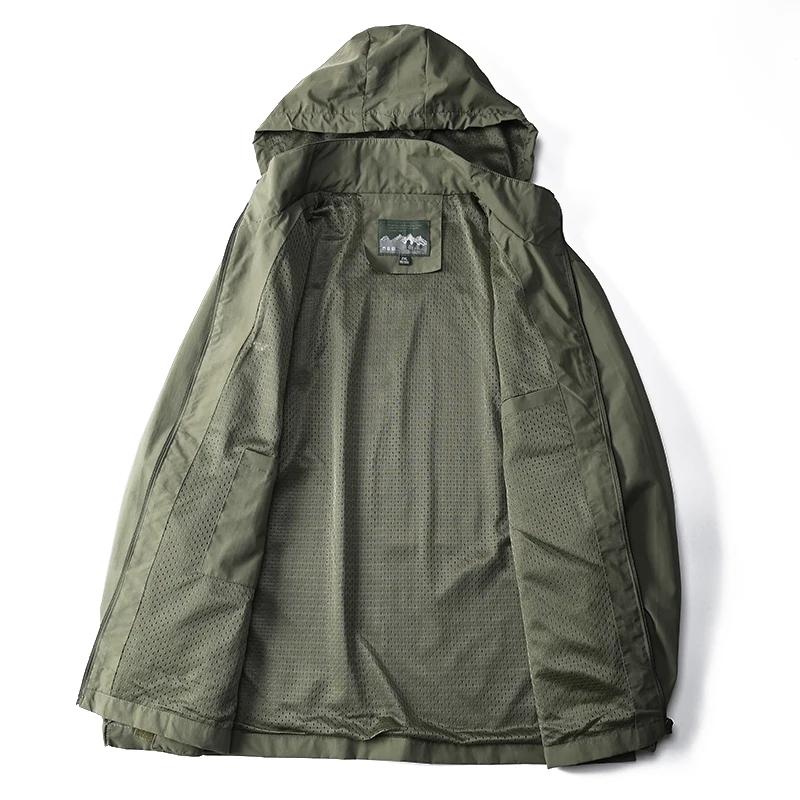 Coupe-vent Hommes DulJacket Imperméable En Plein Air À Capuche Manteau Sports Militaire Taille Europ