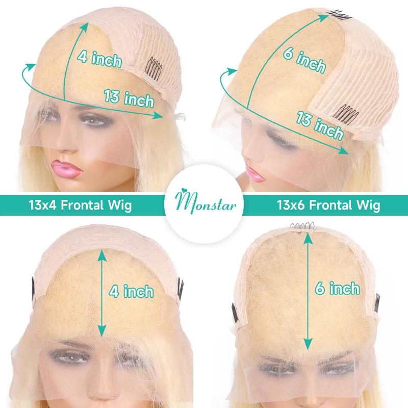 Perruque Lace Front Wig Body Wave naturelle, cheveux humains, couleur blond miel, 13x4, 13x6, 613 HD