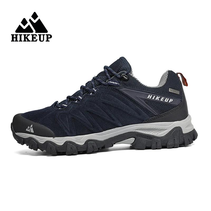 HIKEUP-Chaussures d'extérieur respirantes et anti-éclaboussures pour hommes, chaussures de randonnée