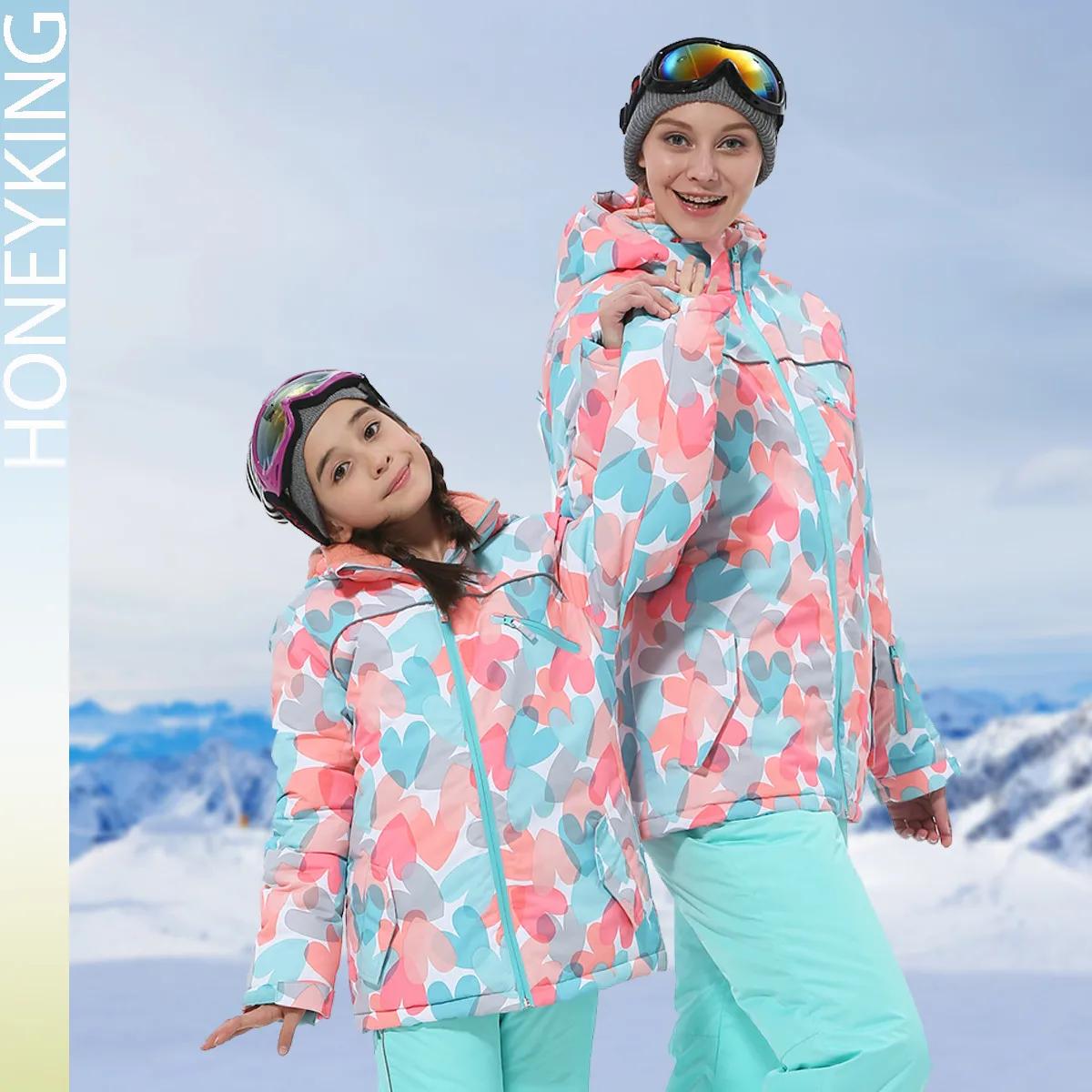 HONEYKING enfants vêtements d'extérieur de Ski hiver chaud coupe-vent Sports de plein air vestes de