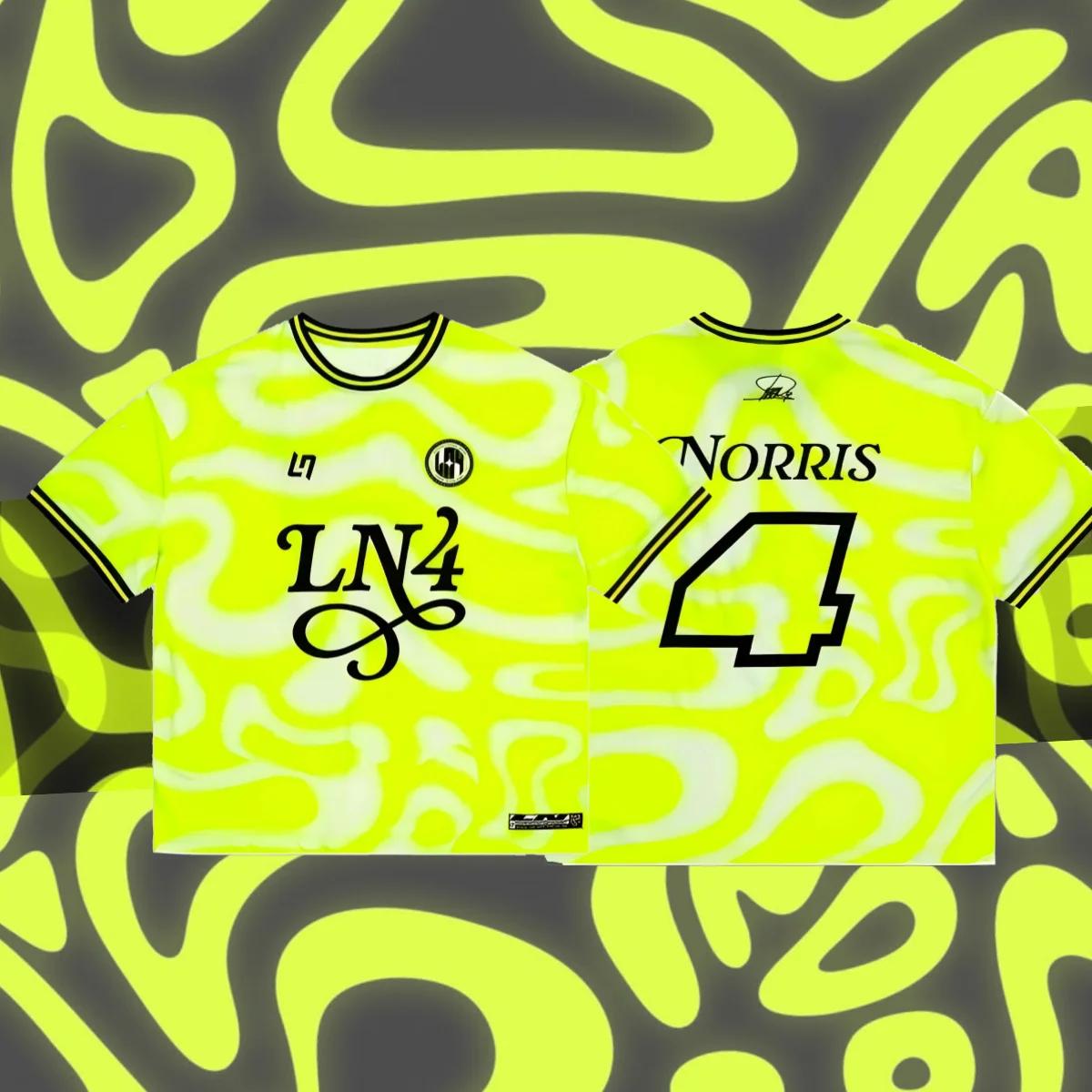 2025 nouveau LN4 Grandstand Jersey Lando Norris Fans respirant séchage rapide vêtements de sport hom