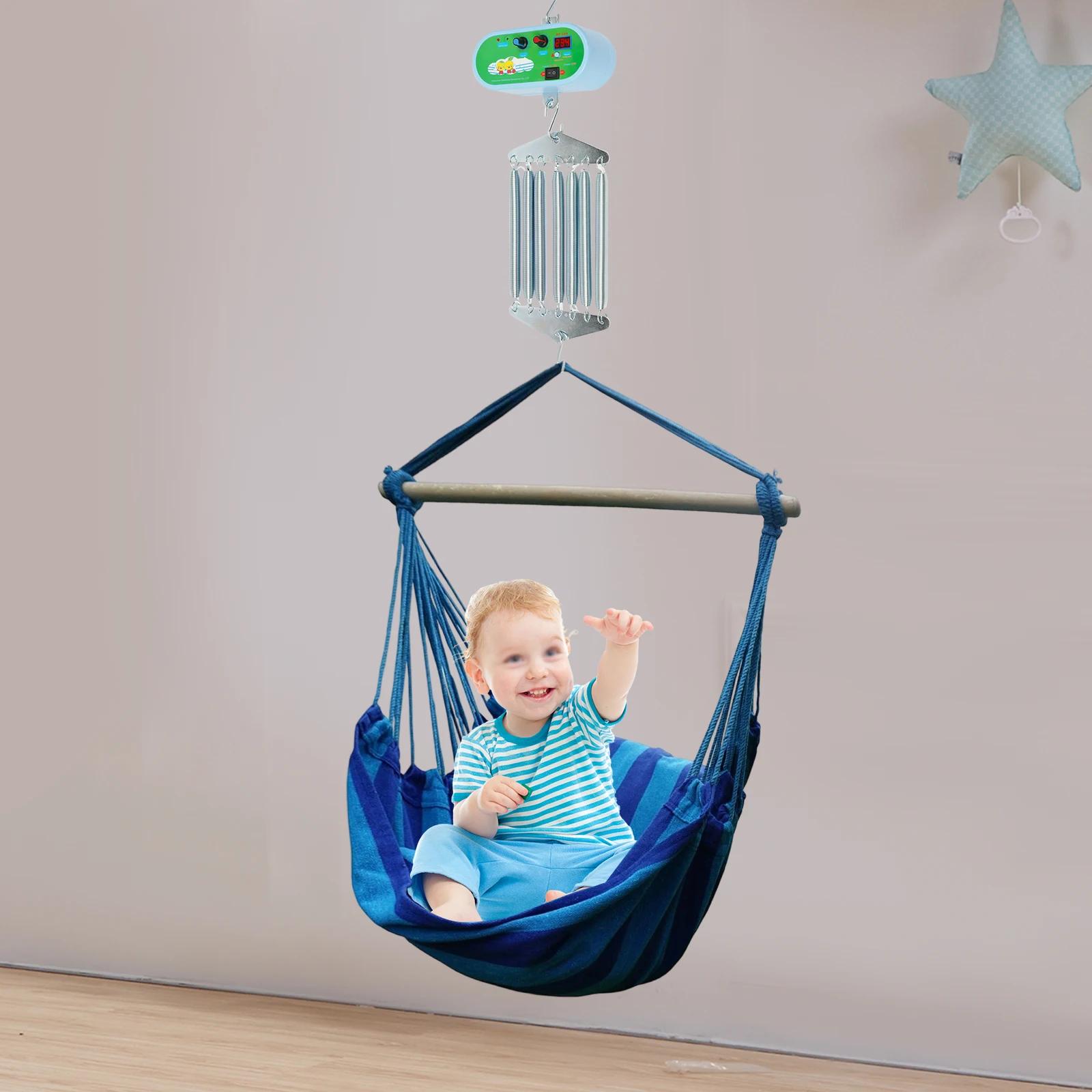 Berceau électrique à ressort pour bébé à 7 ressorts, contrôle avec réglages réglables, charge de 20k