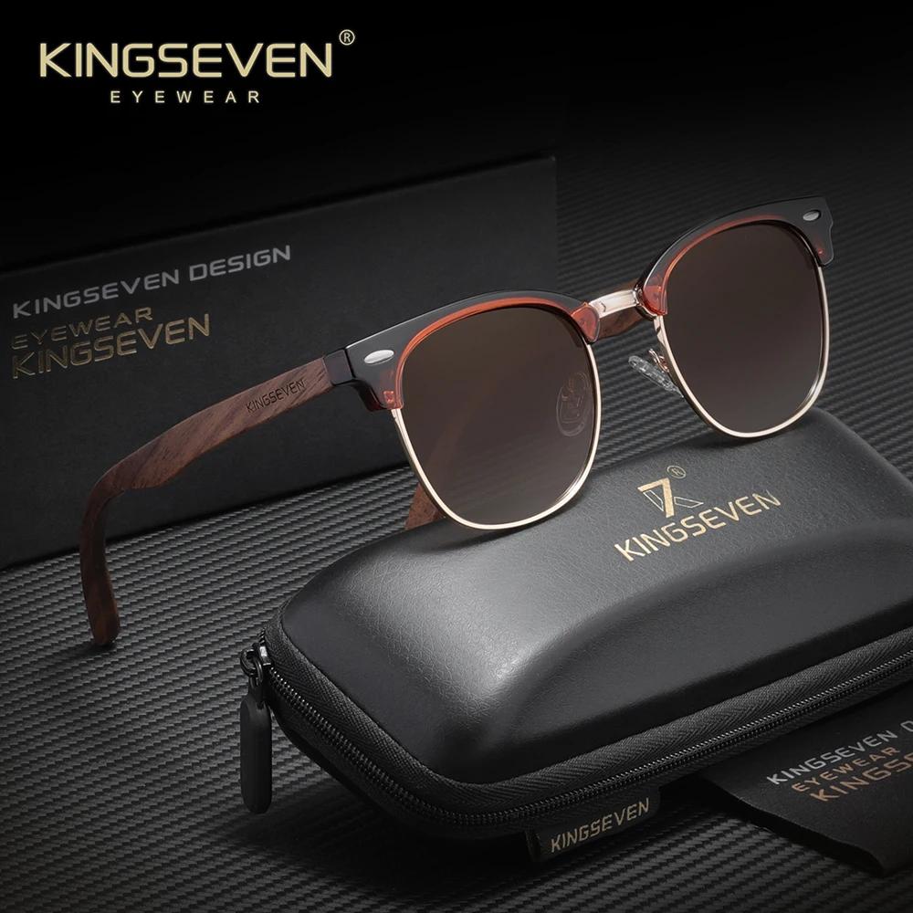 Lunettes de soleil polarisées vintage KINGSEVEN pour hommes et femmes, protection UV400, lunettes de