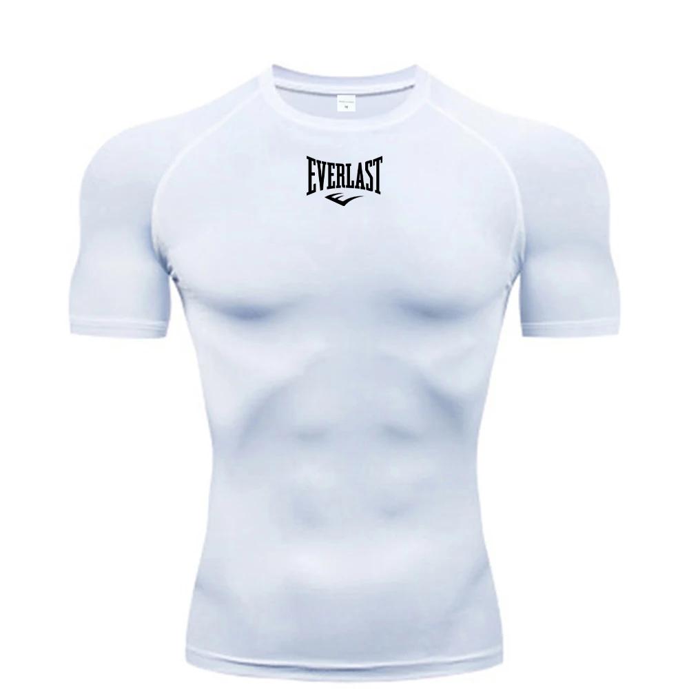 T-shirt de compression à manches courtes pour homme Everlast - Couche de base athlétique pour la gym