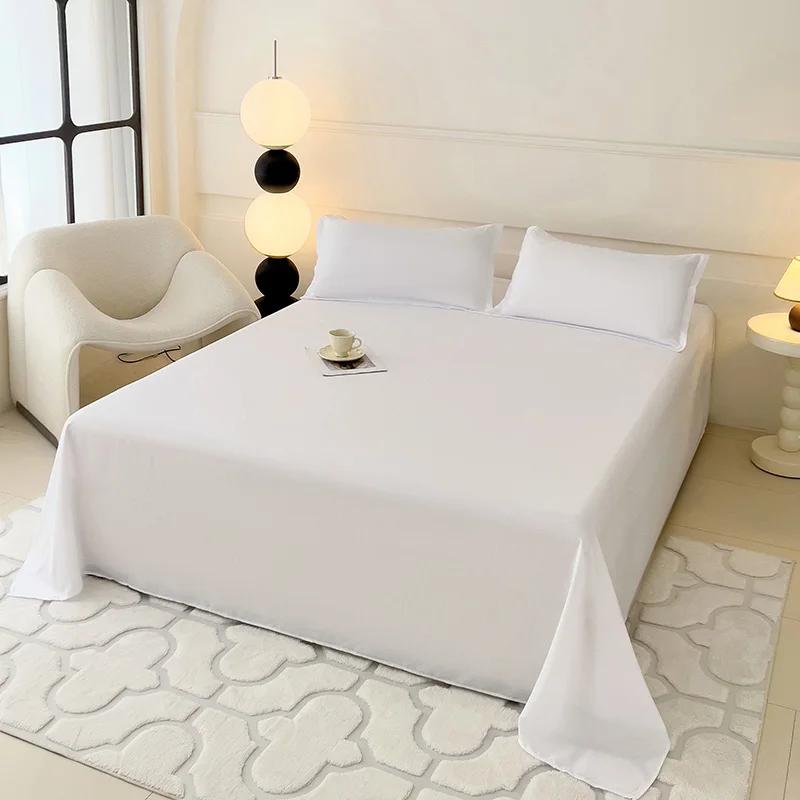 Draps plats de couleur unie, 10 couleurs, drap supérieur confortable et Durable, pour chambre à couc