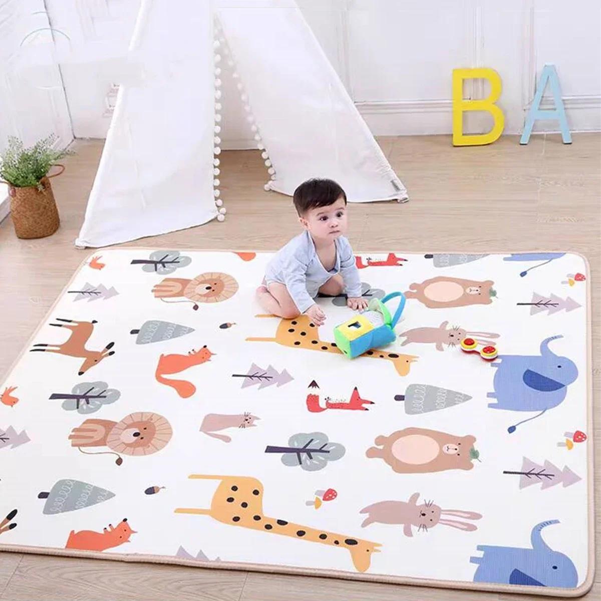 Tapis de jeu épais pour bébé rampant, grande taille, pliable, de sécurité pour enfants, jouets, cade