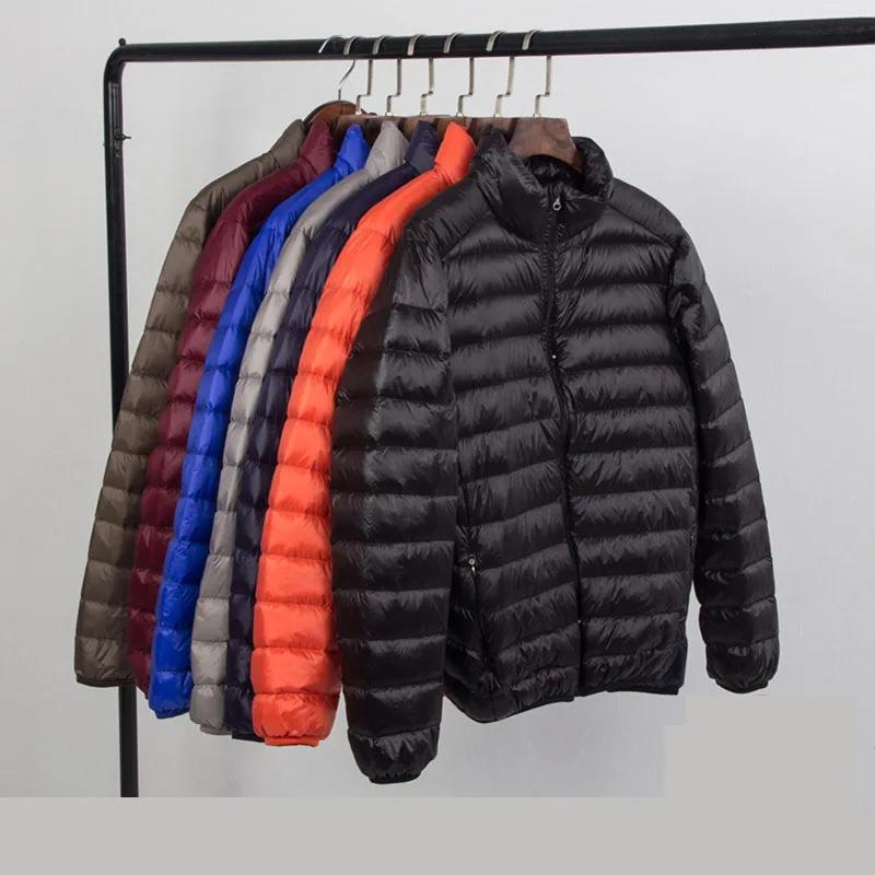 Nouvelle marque automne hiver doudoune légère hommes mode à capuche court grand Ultra-mince léger je