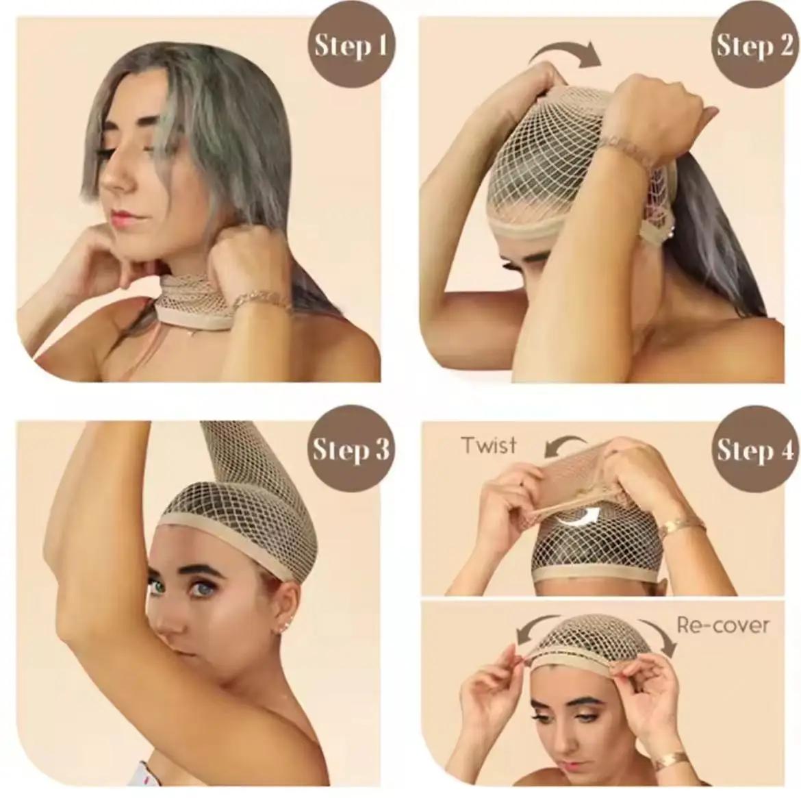 Filet à cheveux en Nylon, nouveaux filets à cheveux élastiques extensibles, bonnets de perruque tiss