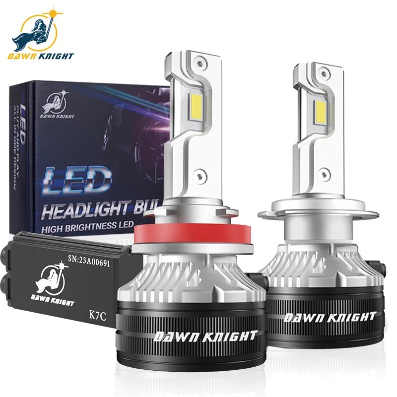 DAWNKNIGHT K7C 4300K H7 H4 H11 lampe à LED 3 tubes de cuivre lumières LED pour voiture H1 HB3 9005 H