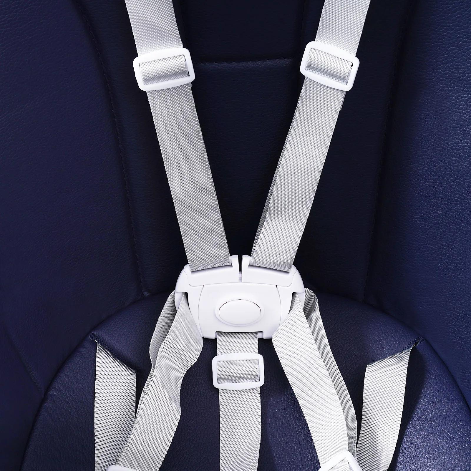 Chaise haute pliable 2 en 1 pour bébé, hauteur réglable, avec repose-pieds, sangles de sécurité, Dou