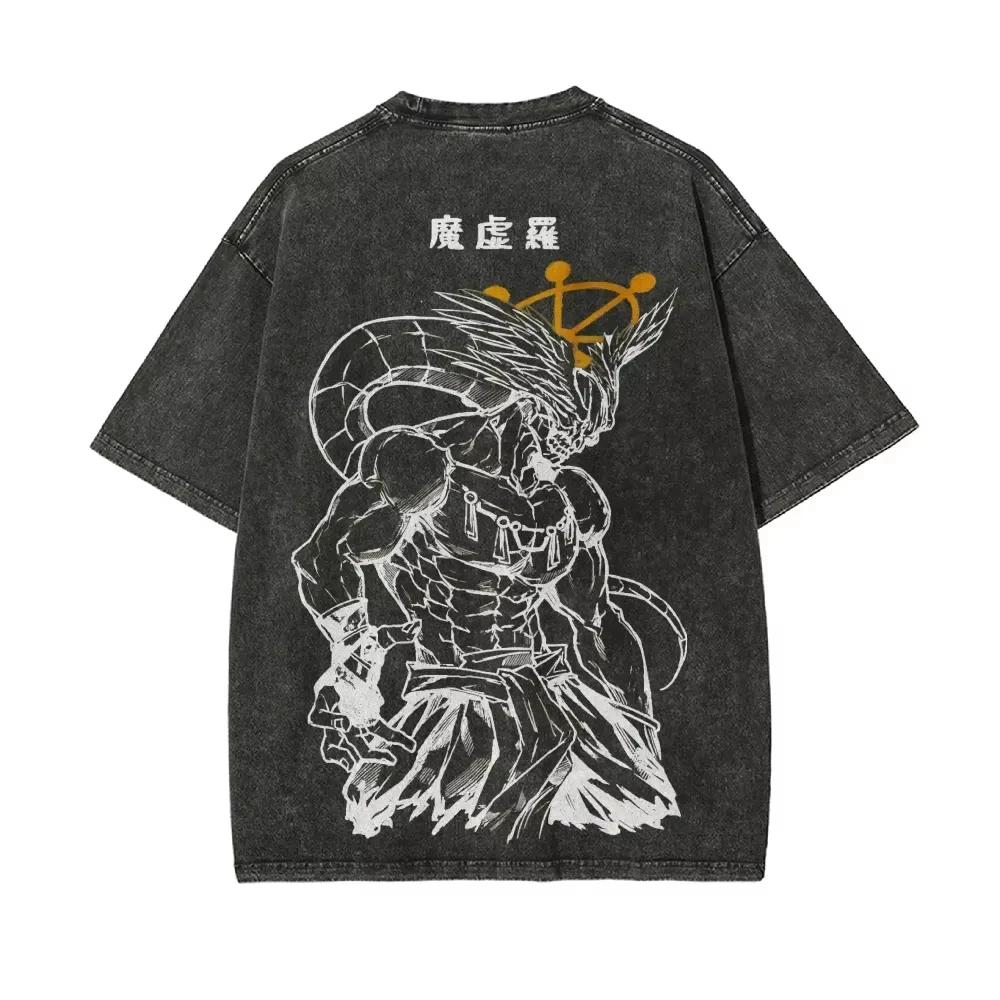 T-shirt Mahoraga Wheel 2026 Jujutsu Kaisen Épée à huit lames, graphisme anime vintage délavé, street