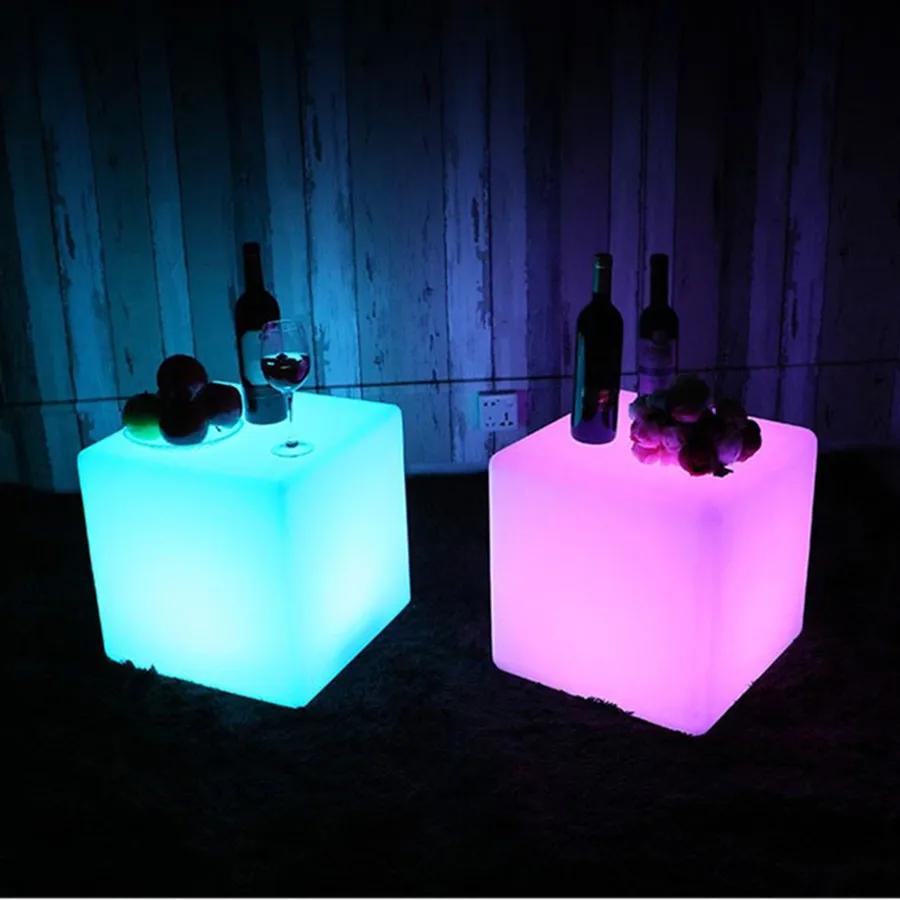 Lampe de Table LED Shoous Cube Bar, Veilleuse Carrée, Batterie 62RGB, 16 Couleurs, 25 cm, 20 cm, 10c