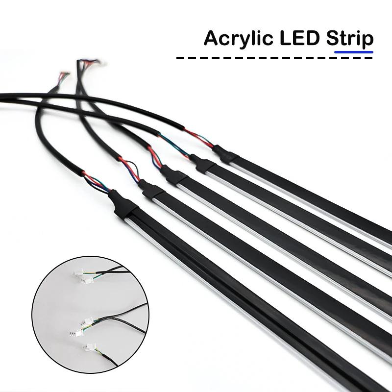 Lumières ambiantes LED universelles pour voiture, banderole intérieure, bande acrylique cachée, lamp